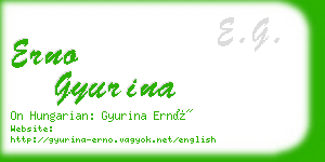 erno gyurina business card